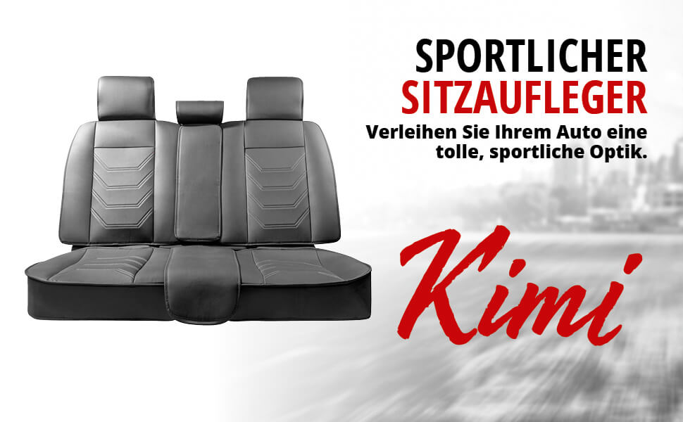 PKW Sitzauflage Kimi, Auto-Sitzaufleger im Rennsportdesign schwarz/rot, PKW Sitzauflage Kimi, Auto-Sitzaufleger im Rennsportdesign schwarz/rot, Sitzauflagen, Sitzbezüge und Sitzauflagen für PKWs, Autositzbezüge &  Auflagen